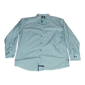 English Laundry Mens Geometric Light Green Button Down Long Sleeve‎ Shirt XL